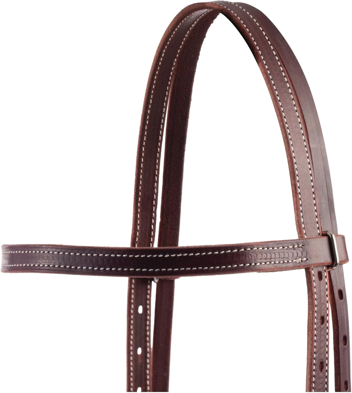 Weaver Leather Latigo Leather Browband Headstall - Burgundy image number 4