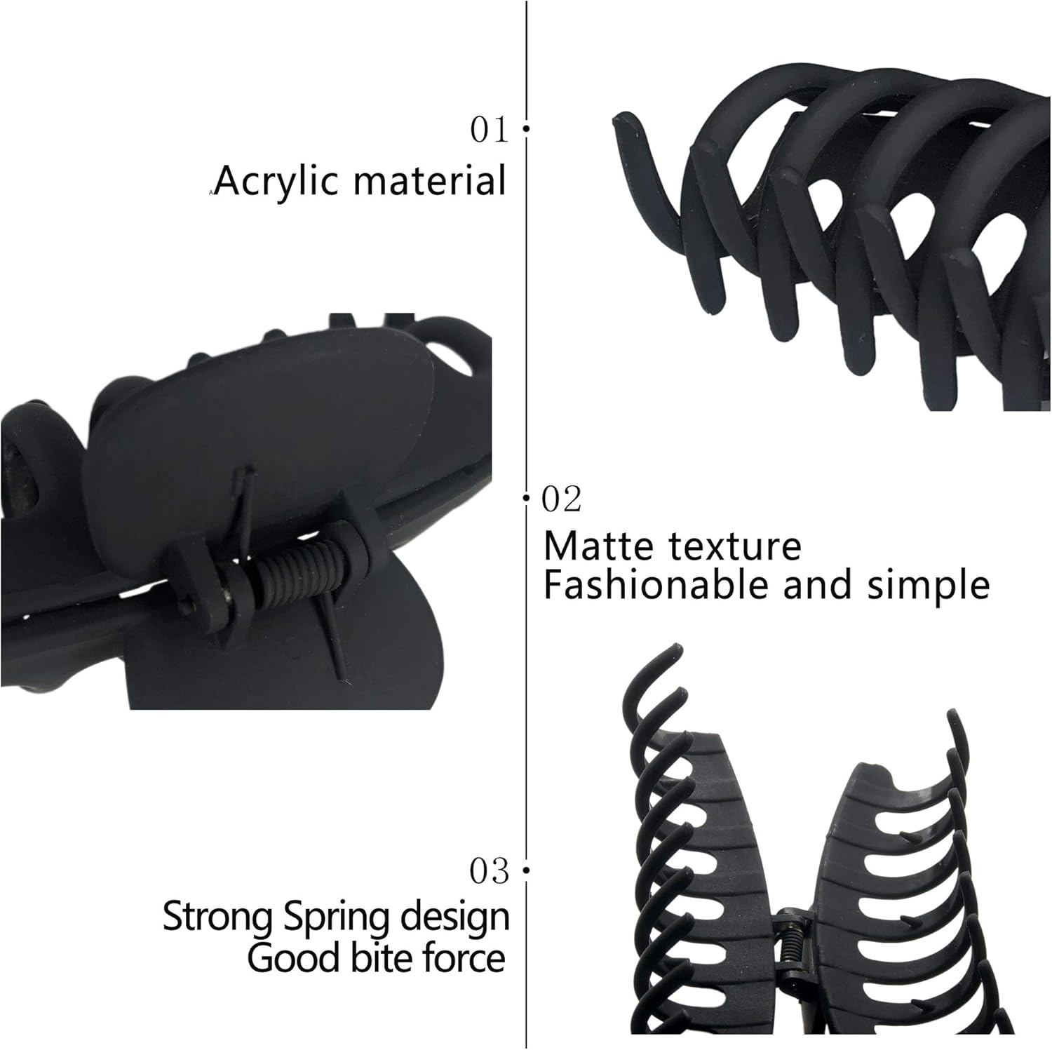 OWIIZI Hair Clip, 4.3 Inches Matte Large Hair Claw Clips Non-Slip Ponytail Jaw Barrette Strong Hold Banana Jumbo Claw Clips for Women Long Thick Hair - Green image number 2