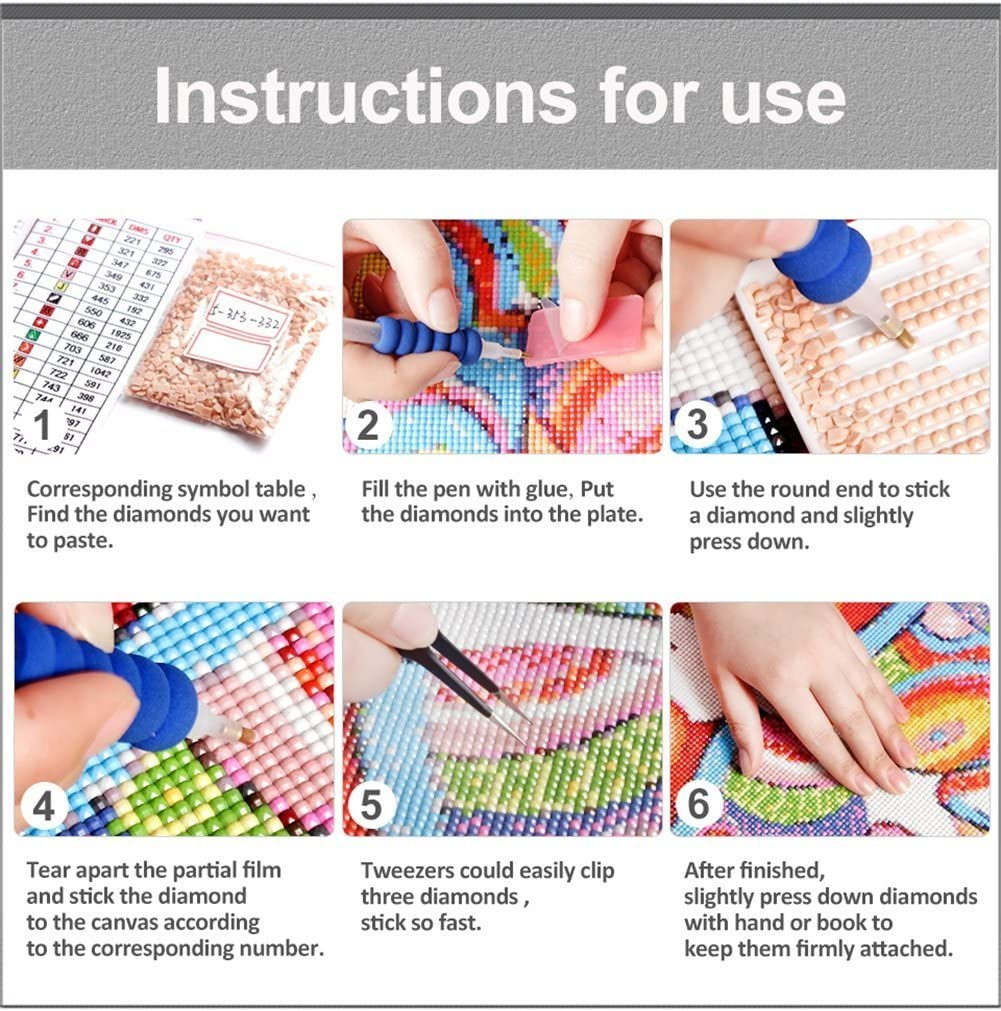 Topus 2 Packs 5D DIY Diamond Painting Set Full Drill Diamond Painting Starry Night Wall Stickers for Living Room(30X40Cm/12X16Inch) image number 6