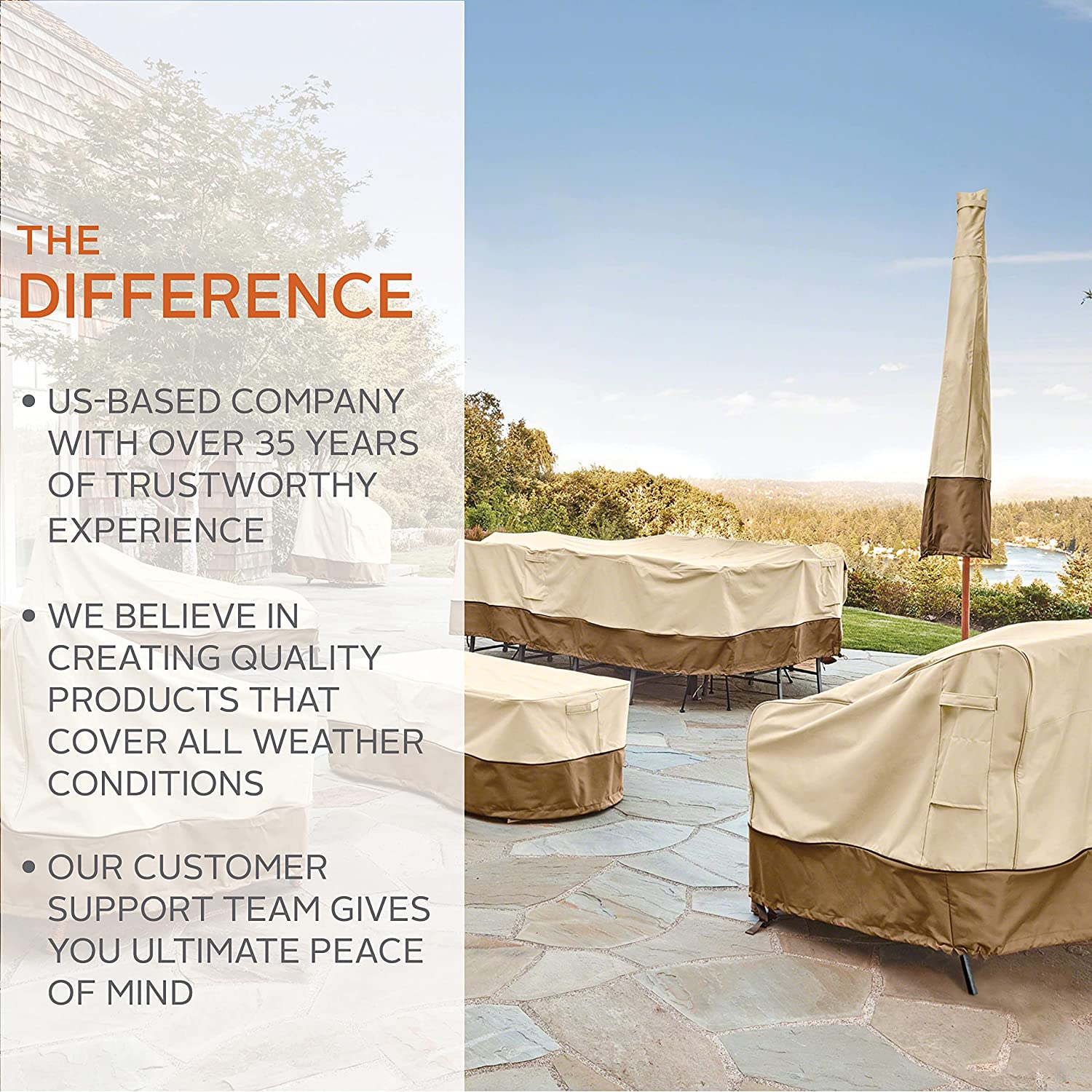 Classic Accessories Veranda Water-Resistant 66 Inch Patio Chaise Lounge Cover, Patio Furniture Covers image number 4