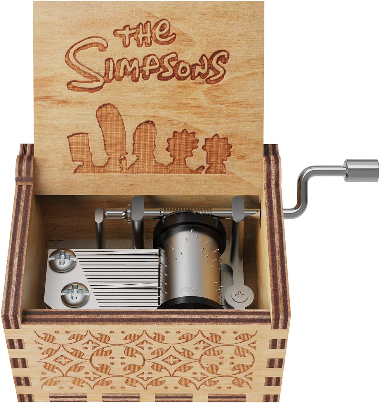 The Simpsons Music Boxes,Wood Engaved Antique Handmade Musical Boxes Best Gifts for Valentine'S Day/Christmas image number 2