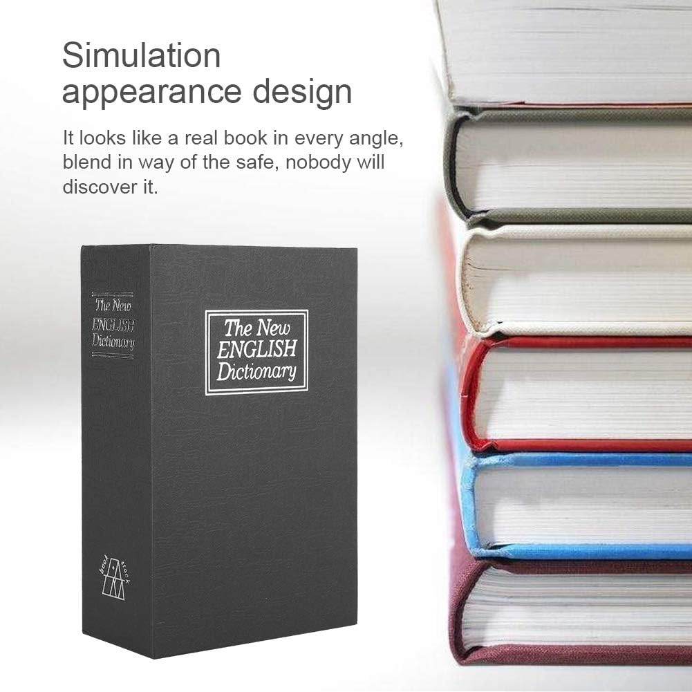 Book Safe Box with 2 Keys, Black English Dictionary Safe Box Money Jewelry Collection Storage Case, Book Safe Lock Box image number 1
