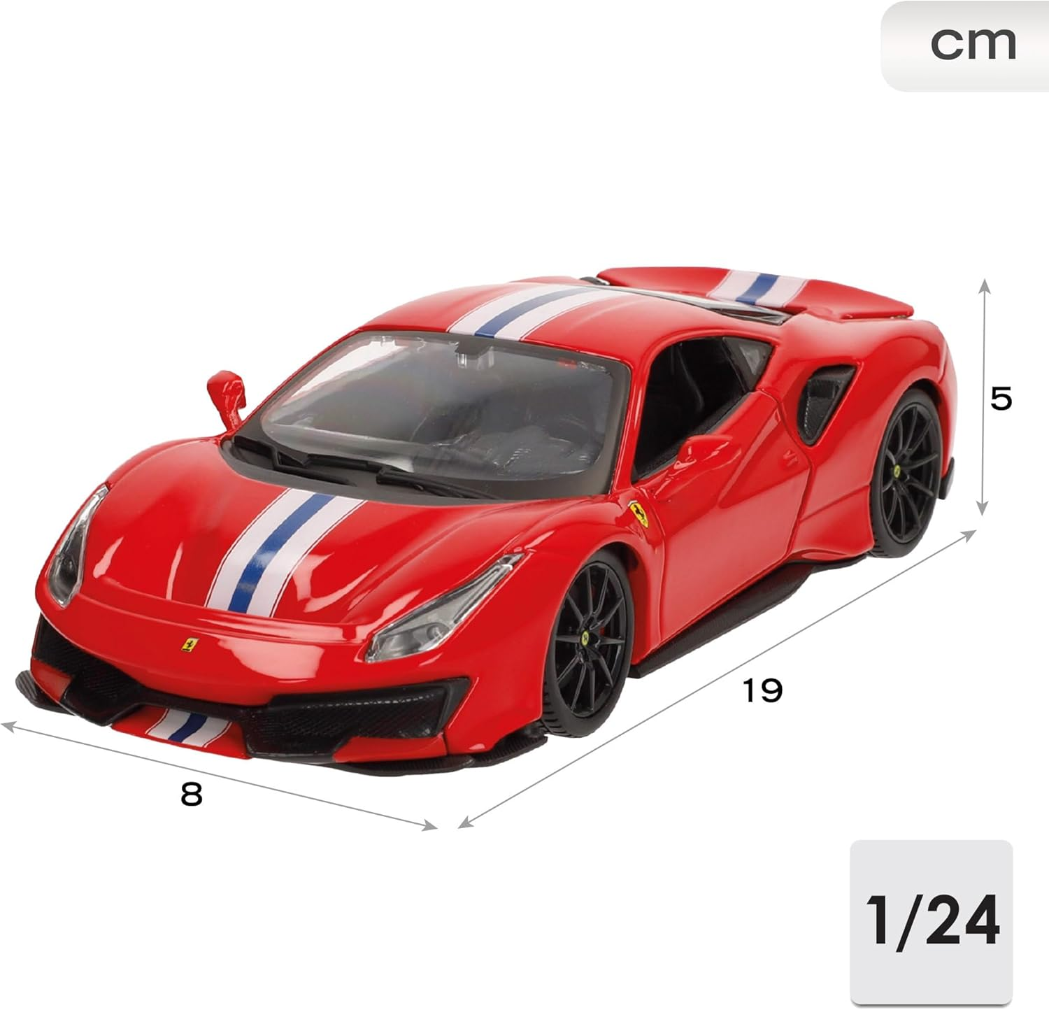 Bburago 26026 1:24 Race and Play 488 Pista, Red image number 3