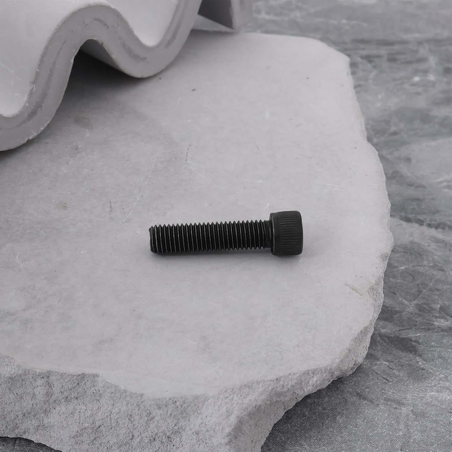 8 Pieces 1/4&rdquo;-28 Socket Head Cap Replacement Screw Compatible with A2 AR Gripand with Stainless Steel Star Lock Washer Black image number 3