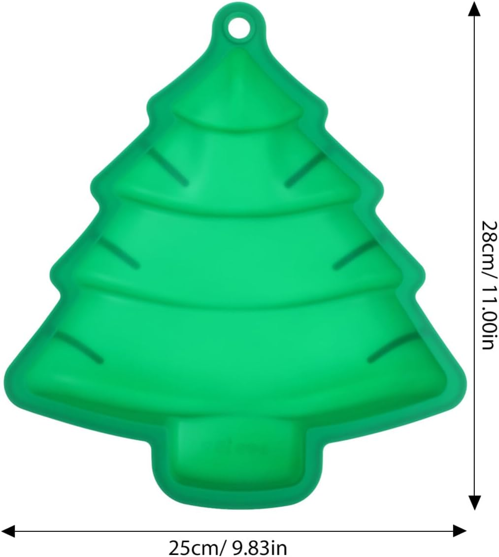 Christmas Tree Cake Pan Silicone Baking Mold Non-Stick Easy for Festive Decor image number 1