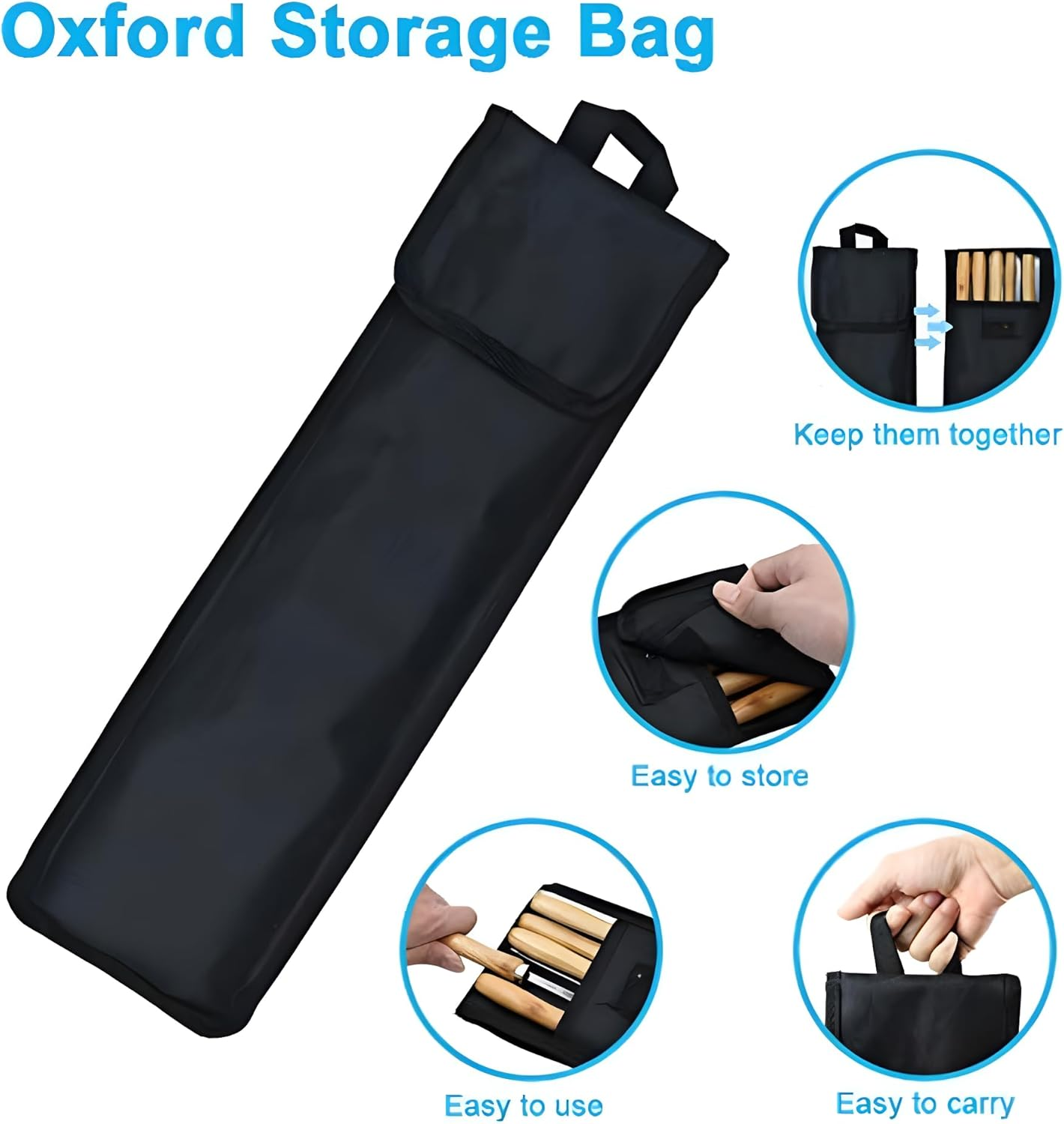 16.5 Inch Stainless Steel BBQ Skewers with Wood Handle, 6 Pack Flat Reusable Kabob Sticks for Grilling Meat, Shrimp, Chicken, Vegetables image number 5