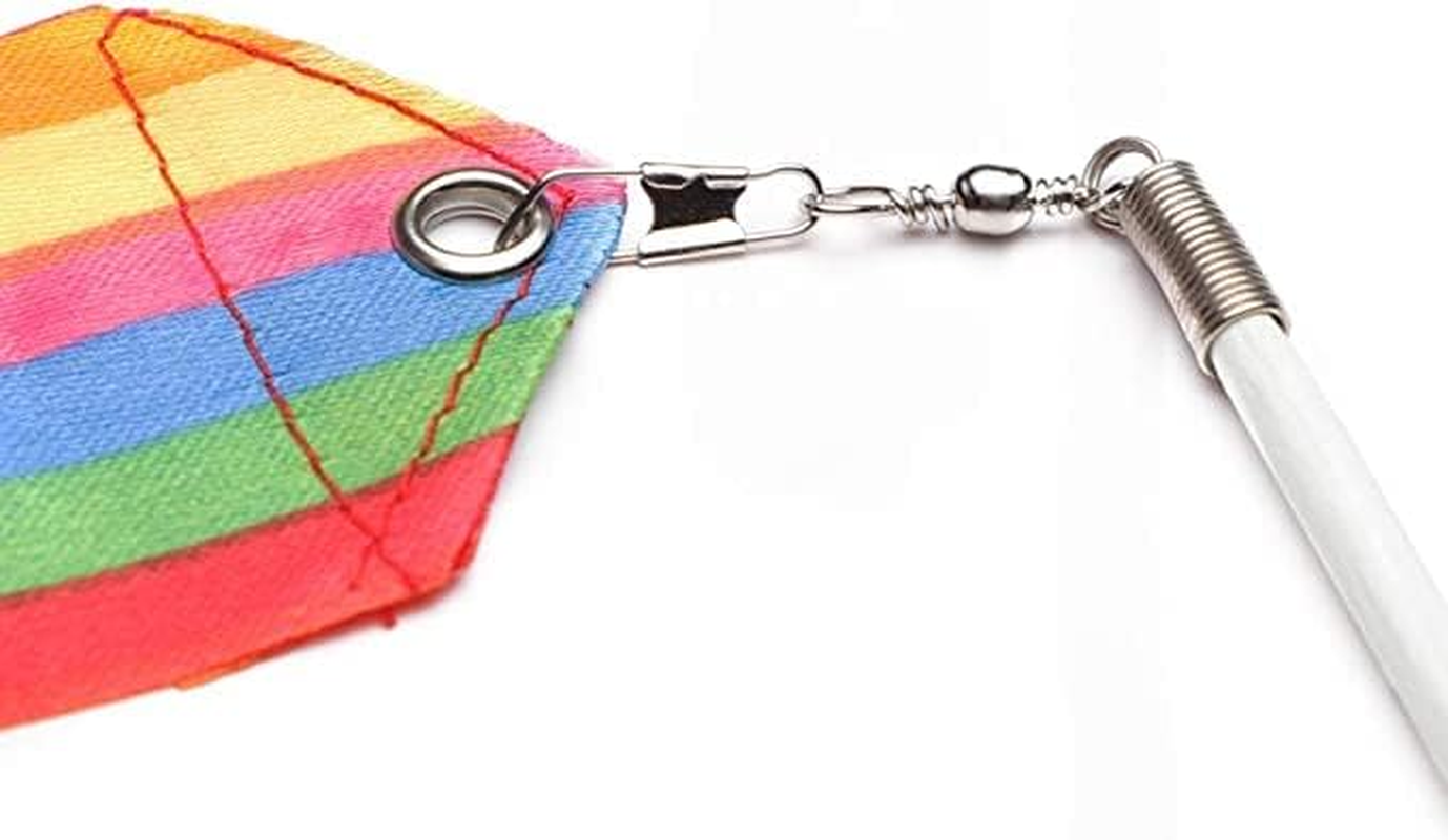 10 Pieces 2 Metre Art Gymnastics Rhythmic Band Swirling Baton Bar, Gym Dance Ribbon Wall Streamer and Stick for Children, Rainbow image number 2