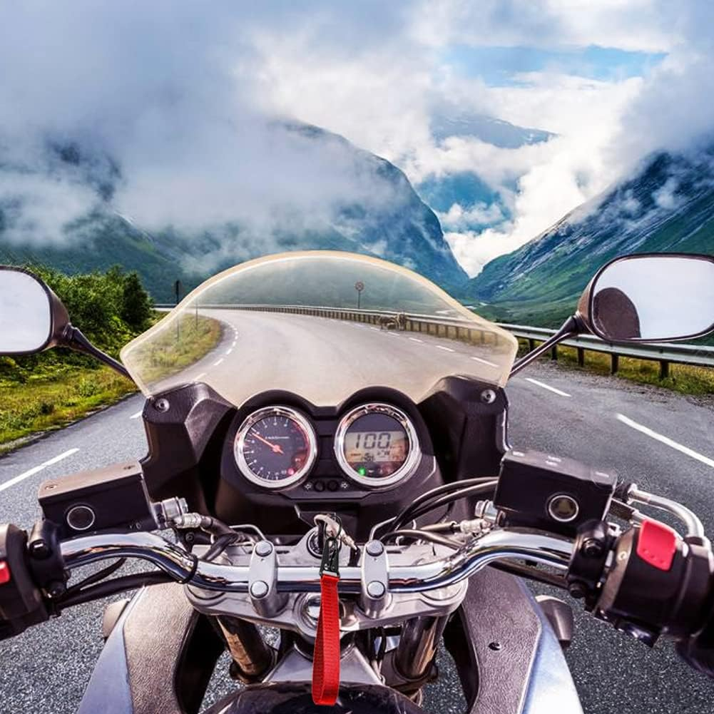 Dsycar Red Car Motorcycle Keychain Tag with 3 Key Rings - Unique Wristlet Strap Key Chain Holder for Men Women - Fu*K image number 6