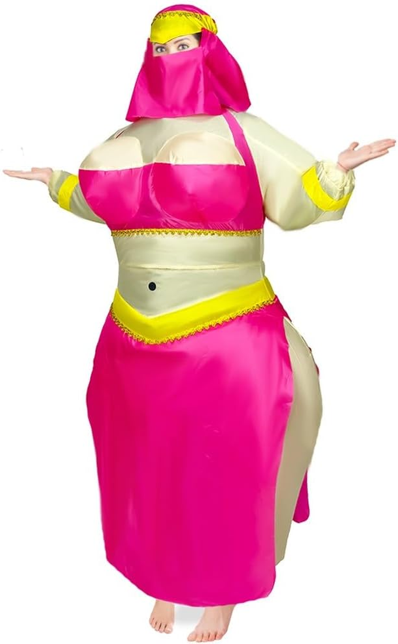 Inflatable Sumo Wrestler Suit Costume for Adult Blow up Halloween Party Fat Suit Fancy Families Member Game - Purple Sumo image number 2