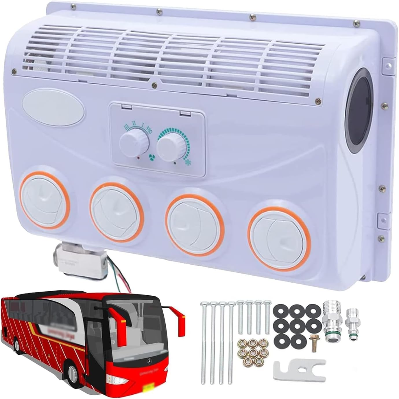 12V DC Air Conditioner Unit for Truck, RV, Bus, Excavator, Agricultural Vehicle, Car image number 2