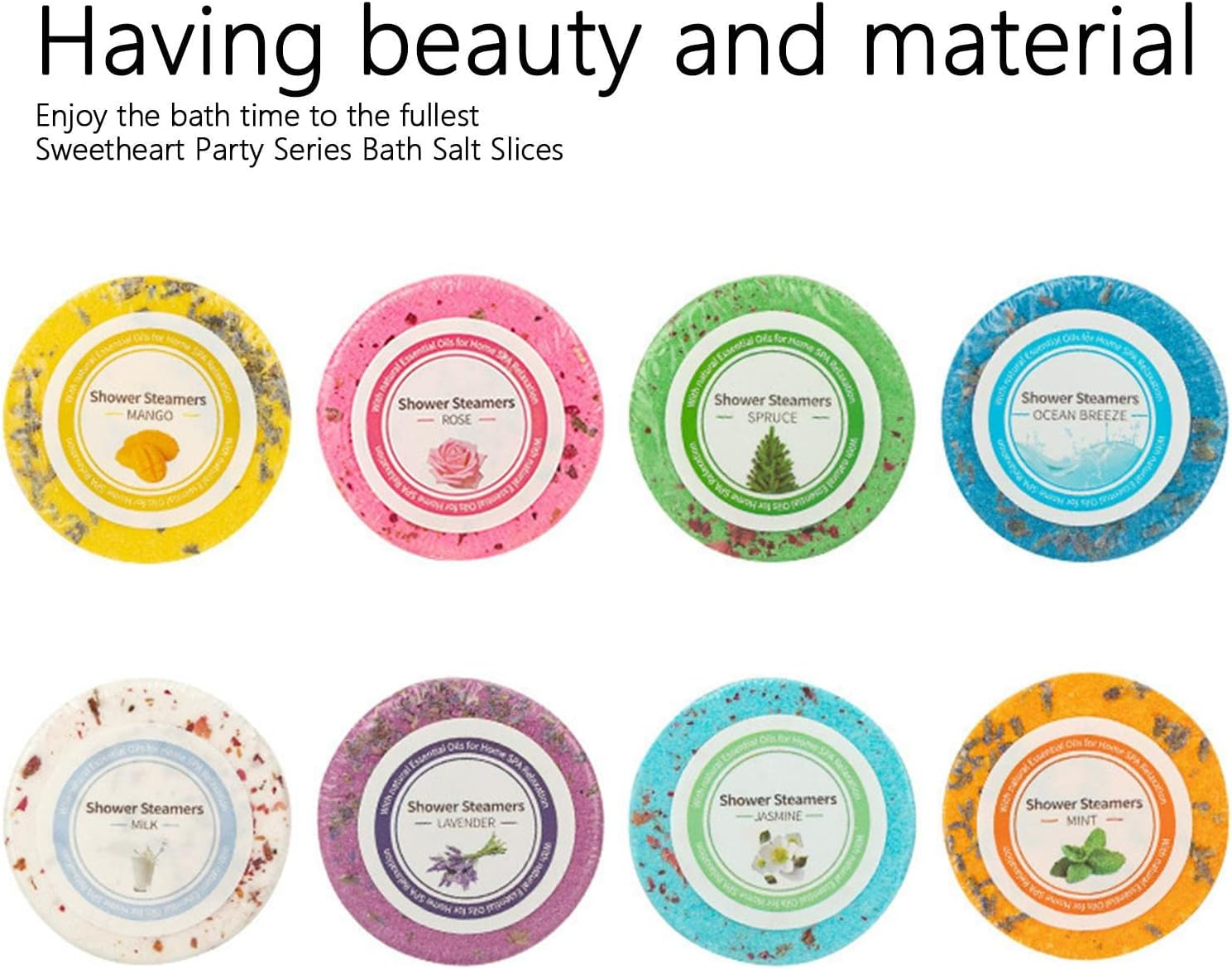 Shower Steamers, Natural Bath Bombs Steamers - Colorful Bath Slimming Bombs, Foot Bath Tablets Relaxation for Home SPA Homraa image number 1