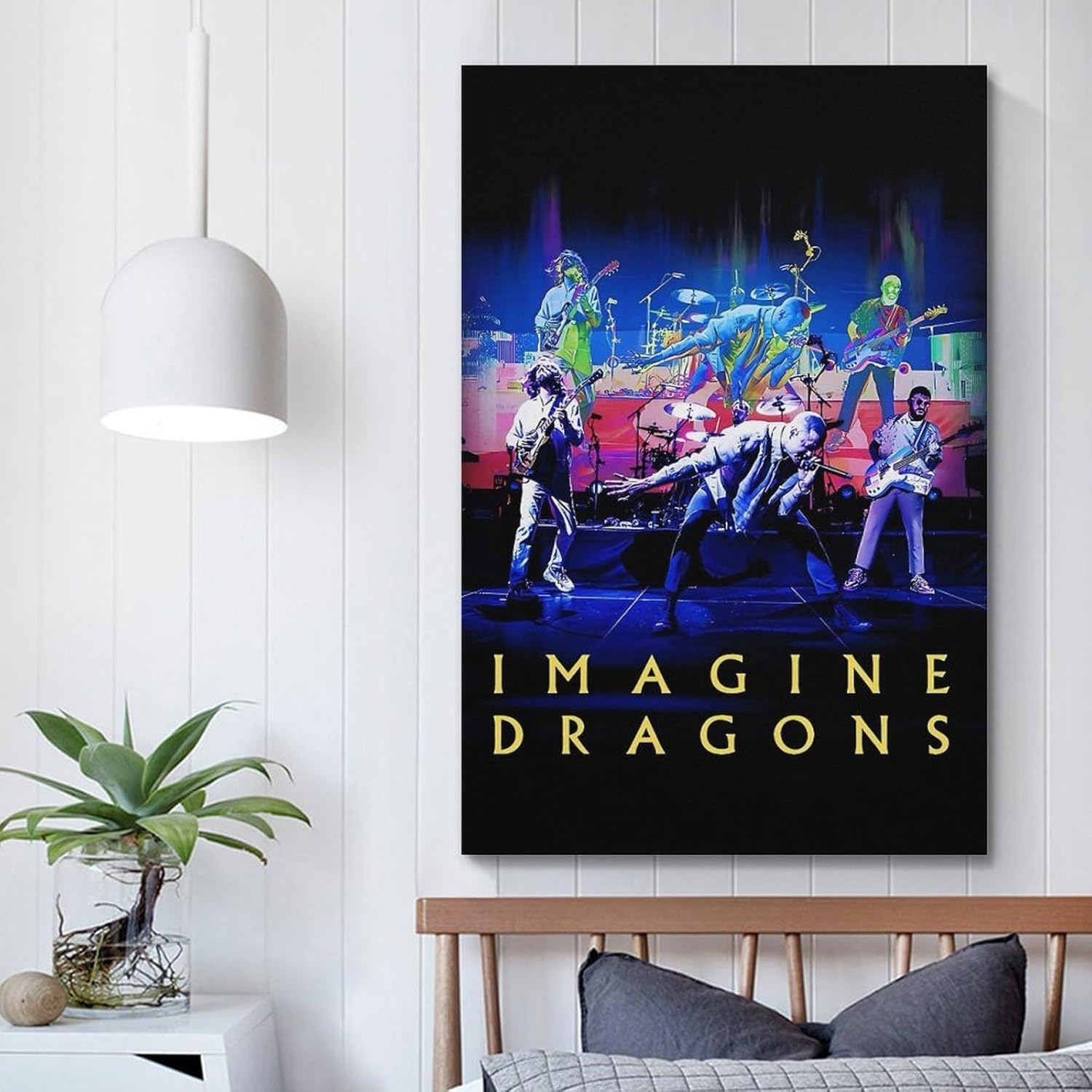 Imagine Dragons Vintage Poster Canvas Painting Wall Art Picture Home Decor Print for Bedroom Living Room Dorm Study Bar Office 12X18Inch(30X45Cm)