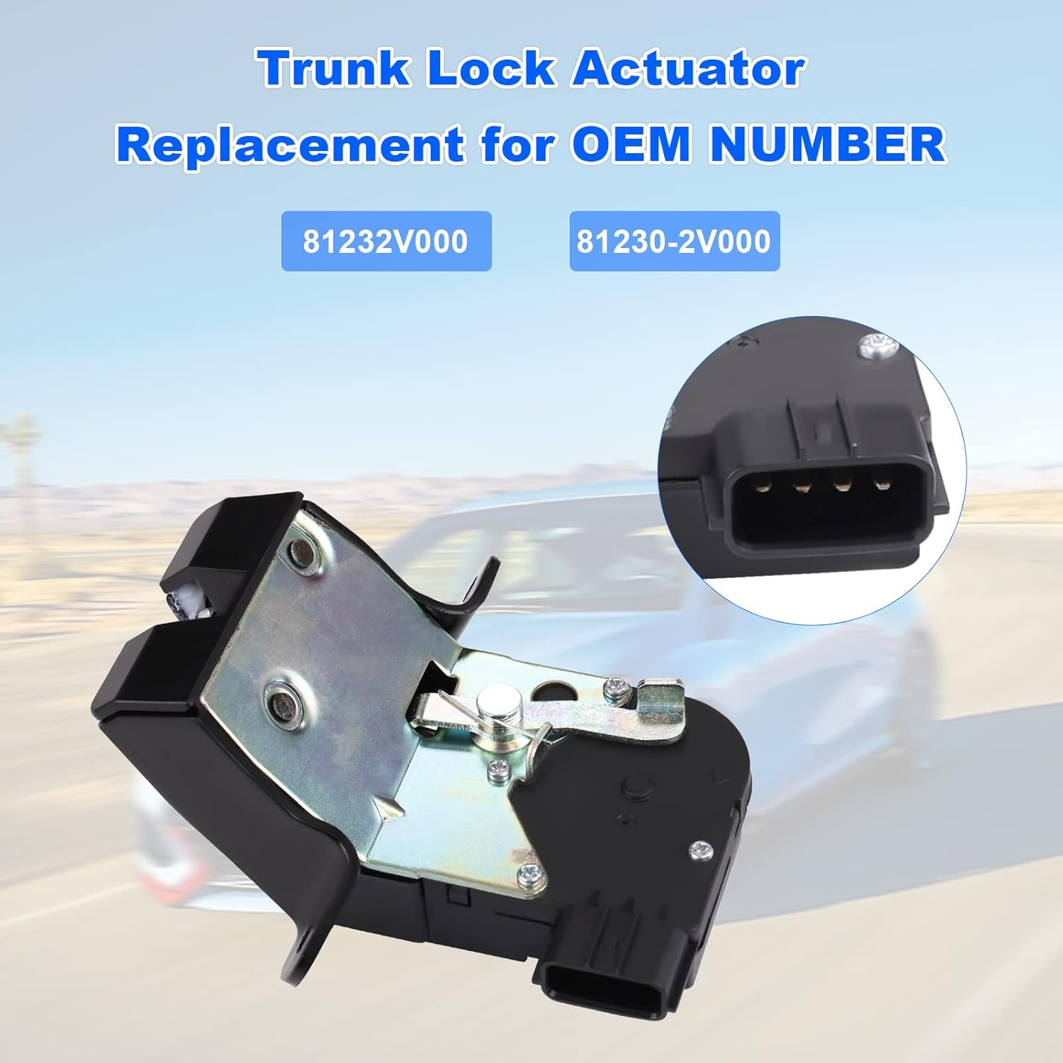 Tailgate Trunk Latch Lock Actuator Replacement for 81230-2V000 Compatible with Hyundai Veloster 1.6L V4 Engine 2012 2013 2014 2015 2016 2017 image number 3