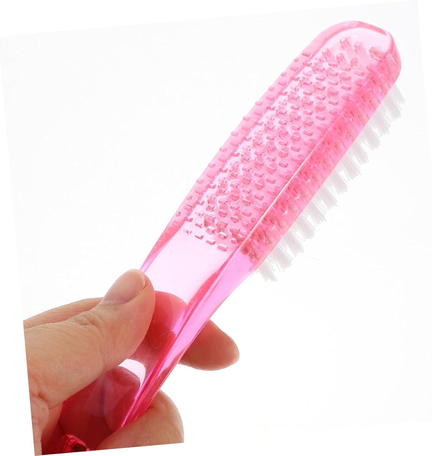 Beaupretty 2Pcs Sturdy Plastic Nail Brush for Fingernails Cleaning Brush Nail Dust Manicure Supplies Handle Grip image number 2