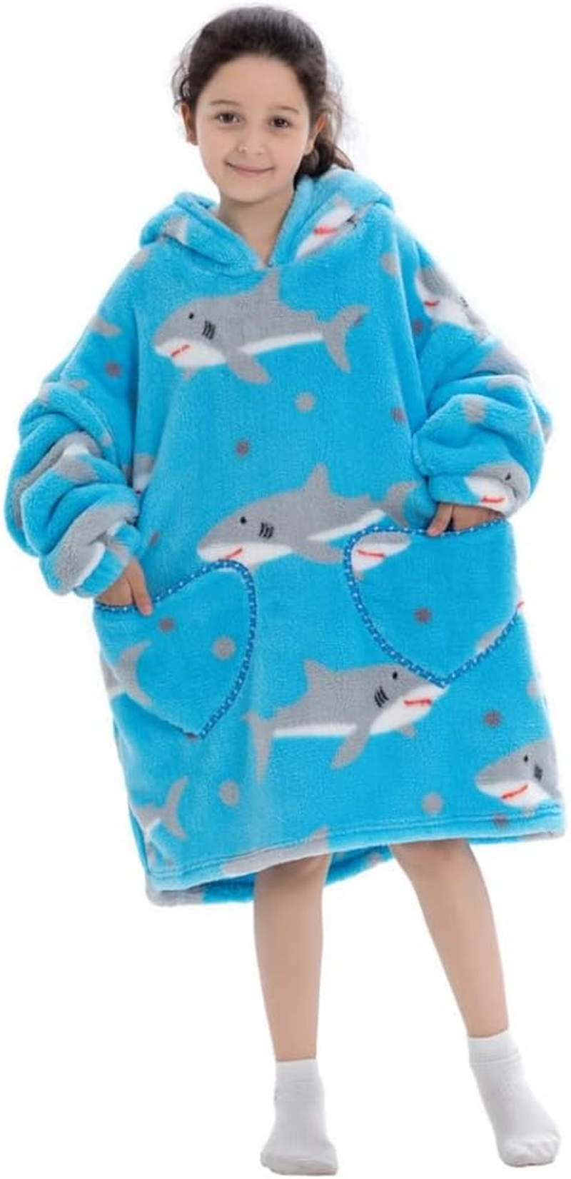 Costume Bay Oversized Wearable Blanket Hooded Fleece Hoodie Comfy Giant Warm Sweatshirt Ultra Plush with Front Pockets image number 2