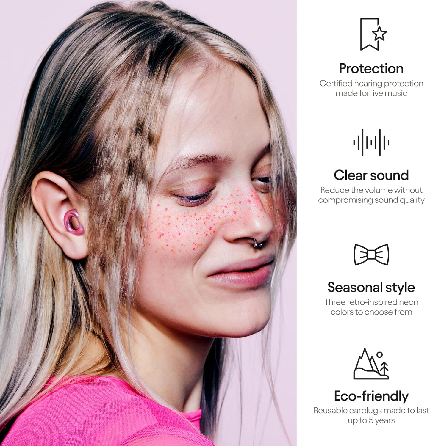 Loop Experience Equinox Earplugs &ndash; High-Fidelity Reusable Earplugs | Colourful Hearing Protection | for Music & Events, Focus & Noise Sensitivity | Customizable Fit | 18 Db (SNR) Noise Reduction image number 2