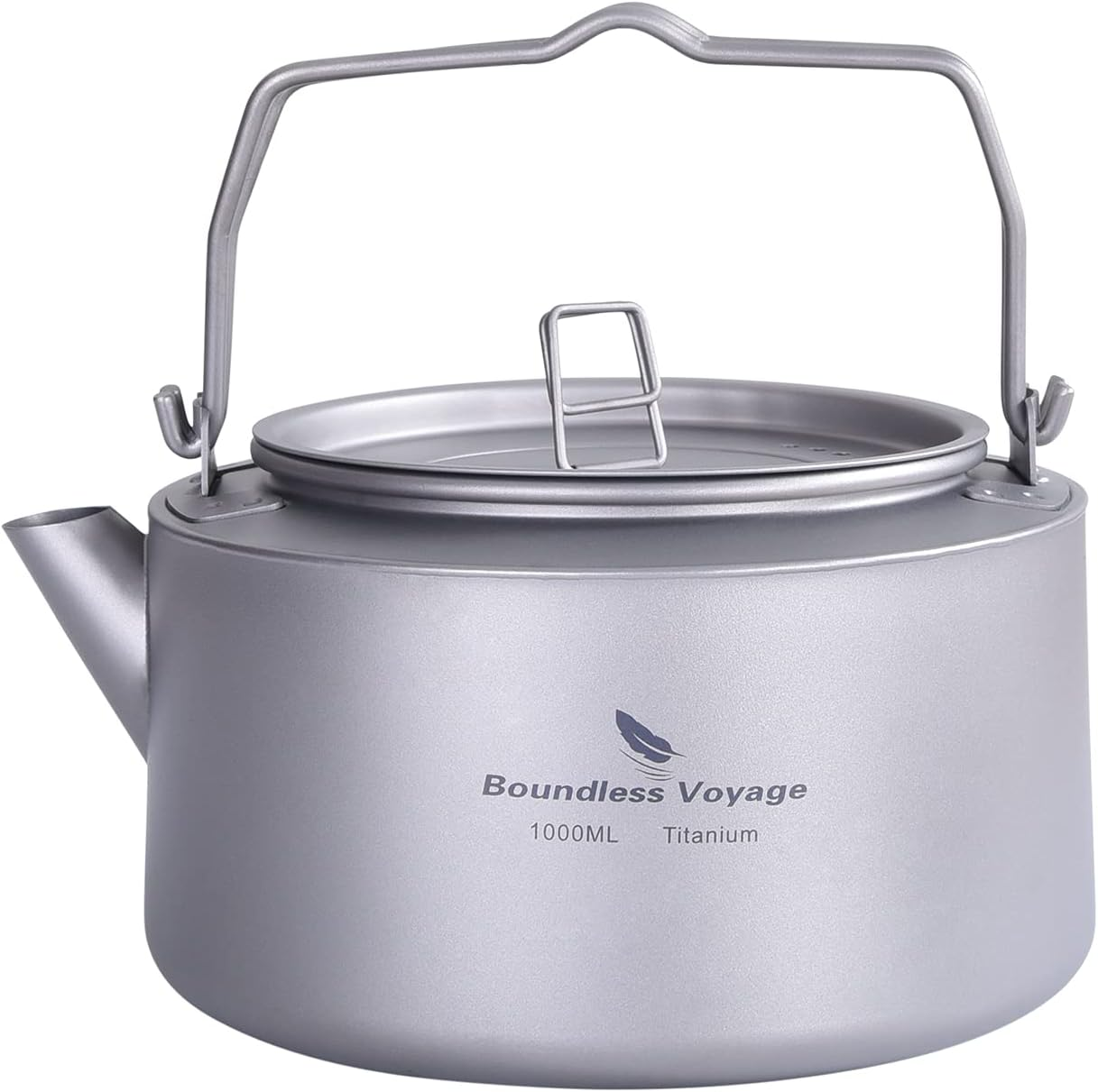 Boundless Voyage Titanium Kettle 700Ml/1.0L with Folding Handle & Filter Ultralight Teapot Outdoor Camping Big Capacity Pot for Boiling Water Coffee Tea image number 2