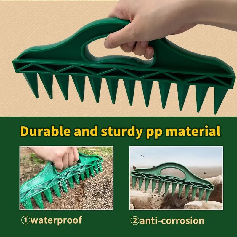 AIMALL Gardening Seed Punch Tool with 12 Holes for Planting, Quick Sowing Dibber, Durable Plastic Material for Vegetable Garden and Farm Use image number 6