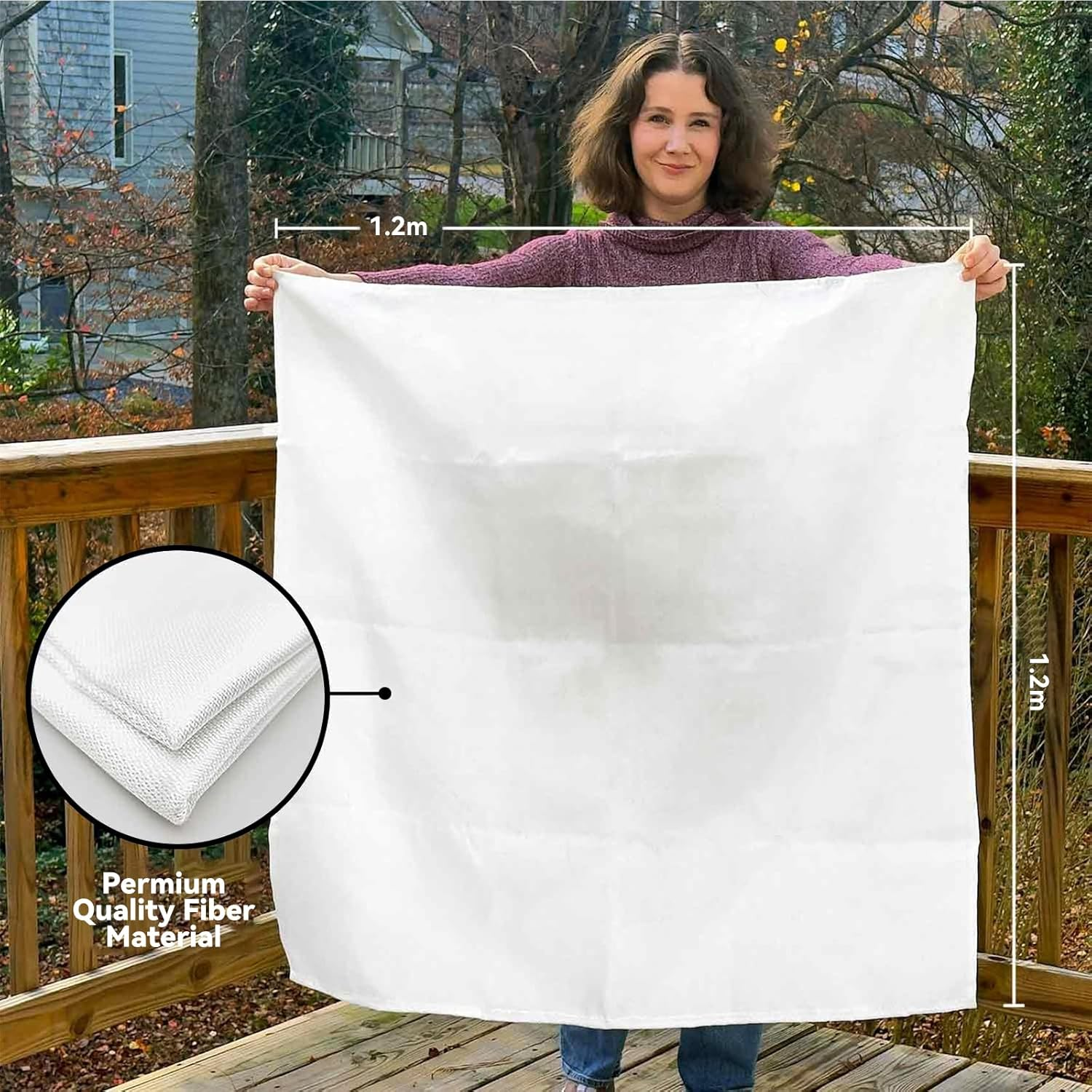 Emergency Fire Blanket for Home & Kitchen &ndash; 1.2M X 1.2M Fiberglass Fire Suppression Blanket, Fireproof Flame Retardant Safety Blankets for Camping, Grill, School, Car, Office, Warehouse, 2 Pack image number 2