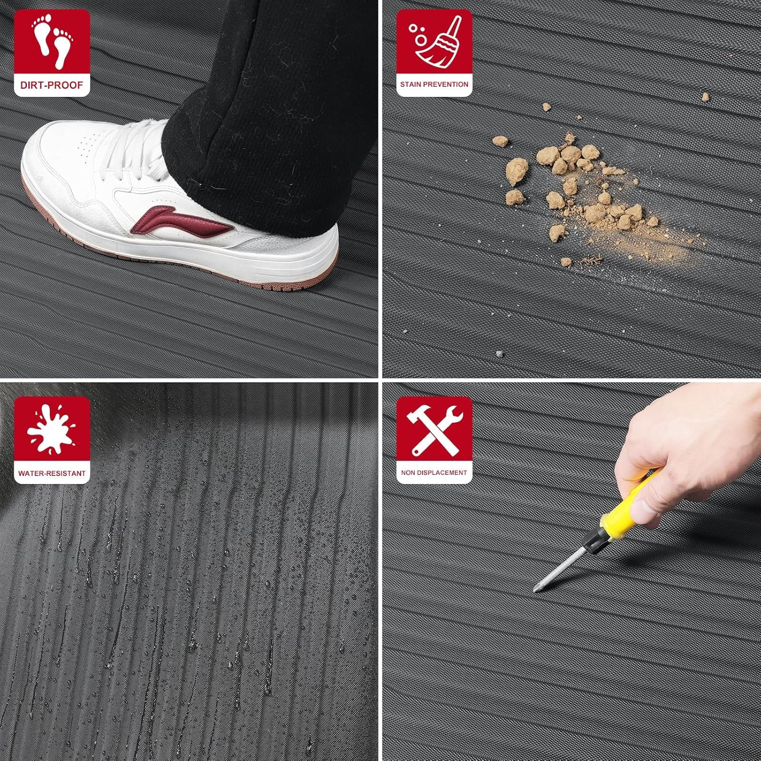 3 PCS Trunk Mats & Frunk Mat & Backrest Mats Compatible with New 2025 2026 Tesla Model Y Juniper 5-Seats All Weather TPE Cargo Mat Frunk Liner Trunk Lower Pad Accessories Interior image number 5