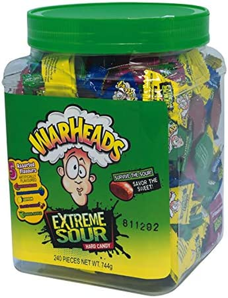 Warheads a Extreme Sour Hard Candy Tub, 744 G, Sour