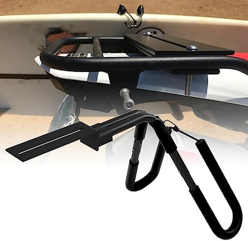 Moped Surfboard Rack, Adjustable Rotable Scooter Moped Bike Surf Board Carrier Removable Aluminum Alloy Rustproof Surfboard Bracket with 27PCS Accessories for Skis, Windsurfers (Black) image number 2