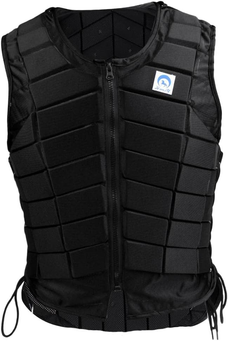 Black EVA Padded Equestrian Horse Riding Vest Protector, Women S image number 4