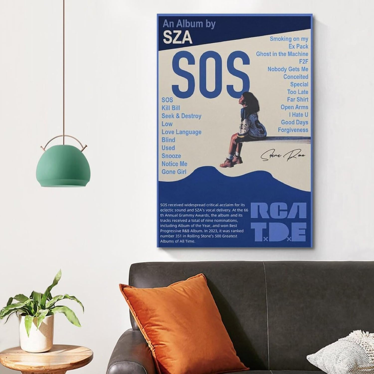 Music Sza Canvas Poster Poster Canvas Painting Wall Art Picture Home Decor Print for Bedroom Living Room Dorm Study Bar Office 12X18Inch(30X45Cm) image number 4