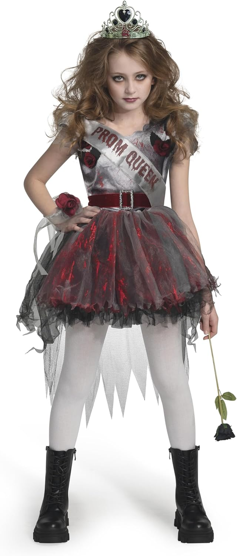 Spooktacular Creations Zombie Prom Queen Costume for Girls, Halloween Costumes for Kids, Zombie Princess Outfit for Girls image number 5
