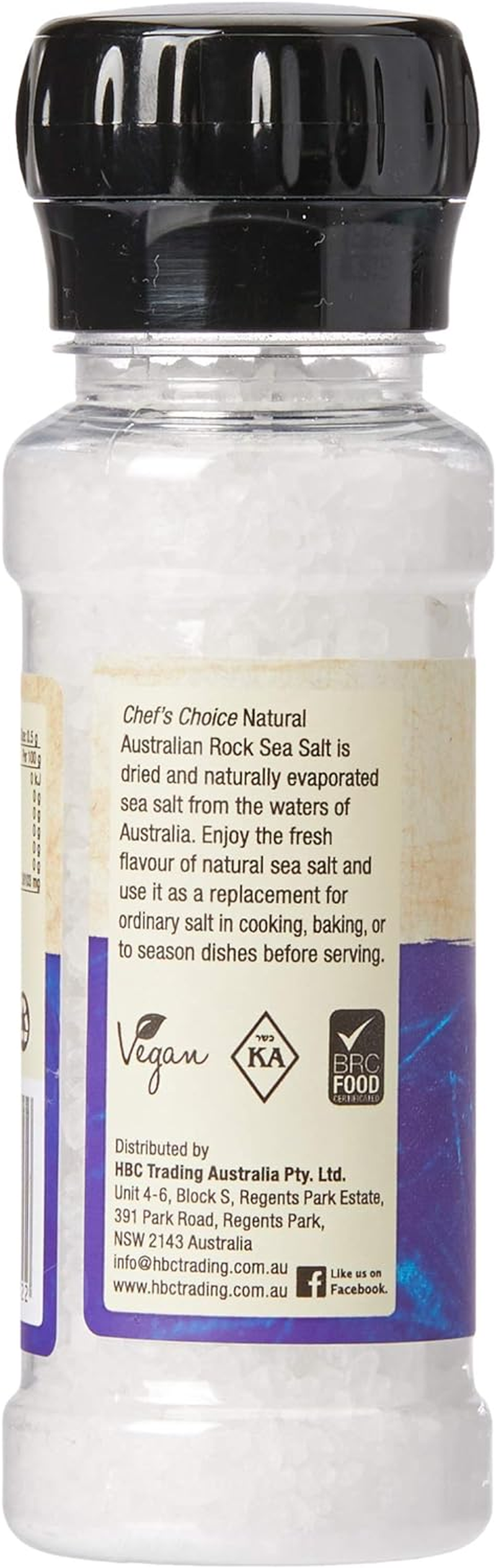 Chef'S Choice Australian White Rock Sea Salt Grinder 200G