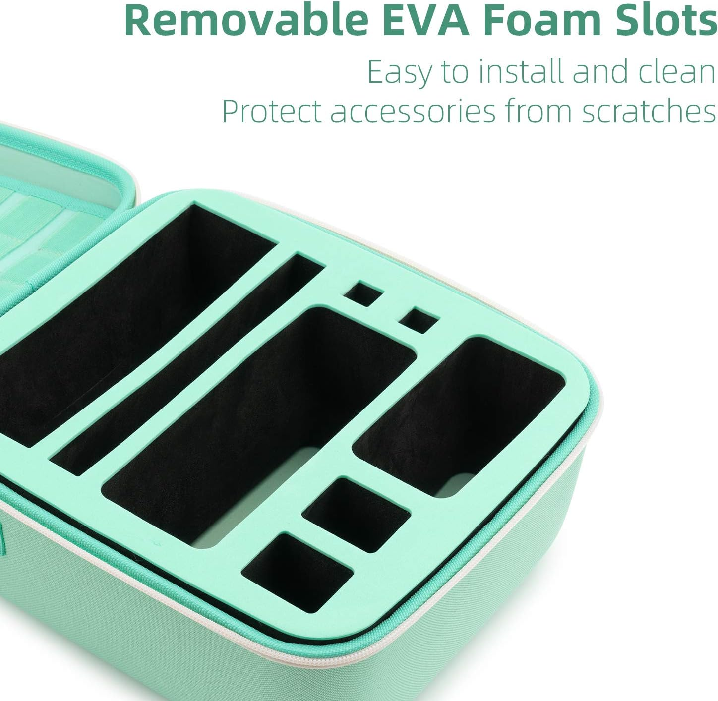 Geekshare Cat Paw Case Compatible with Nintendo Switch, Protective Travel System Case with 18 Game-Card Slots for Switch Console, Pro Controller, Dock and Accessories (Green) image number 3