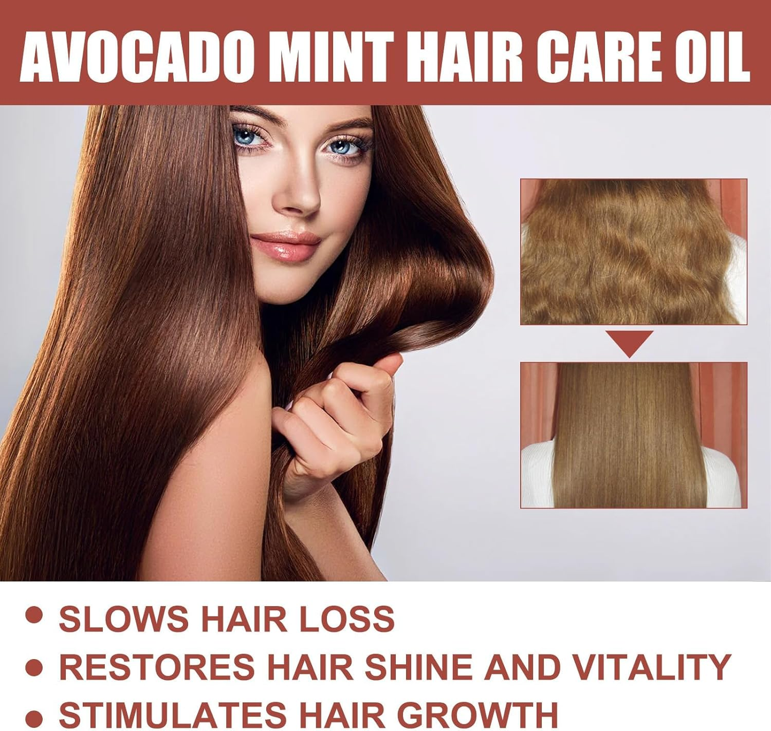 Avocado Peppermint Hair Growth Oil,Hair Food Oil for All Hair Types and Beard,Suitable All Types Hair image number 4
