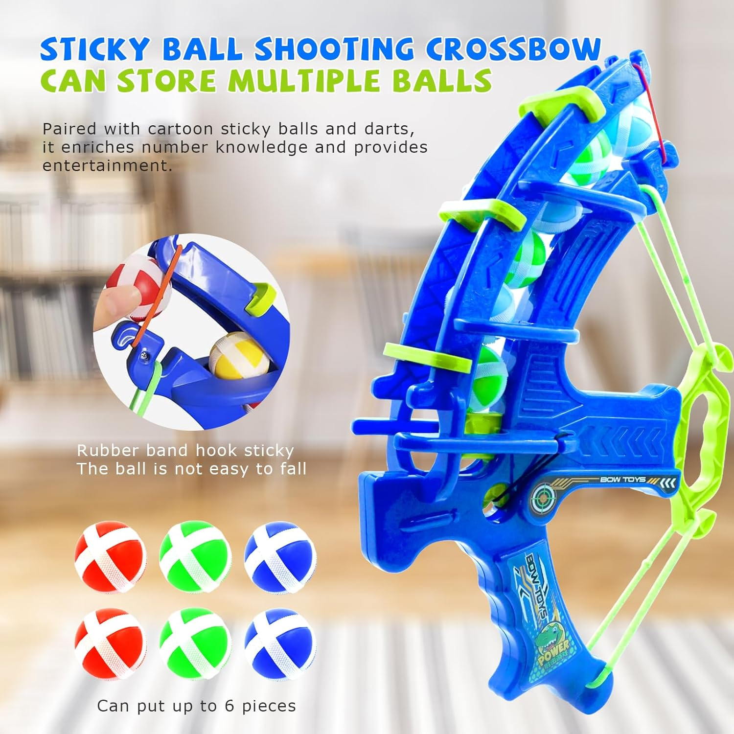 Dart Board for Kids, 40 X 28Cm Dinosaur Toys with 24 Sticky Balls Bow and Arrow Launcher, Indoor/Outdoor Fun Party Play Shooting Game Pop Dart Board Toys Set 5 6 7 8 9 10 11 12-Year-Old Kids image number 3