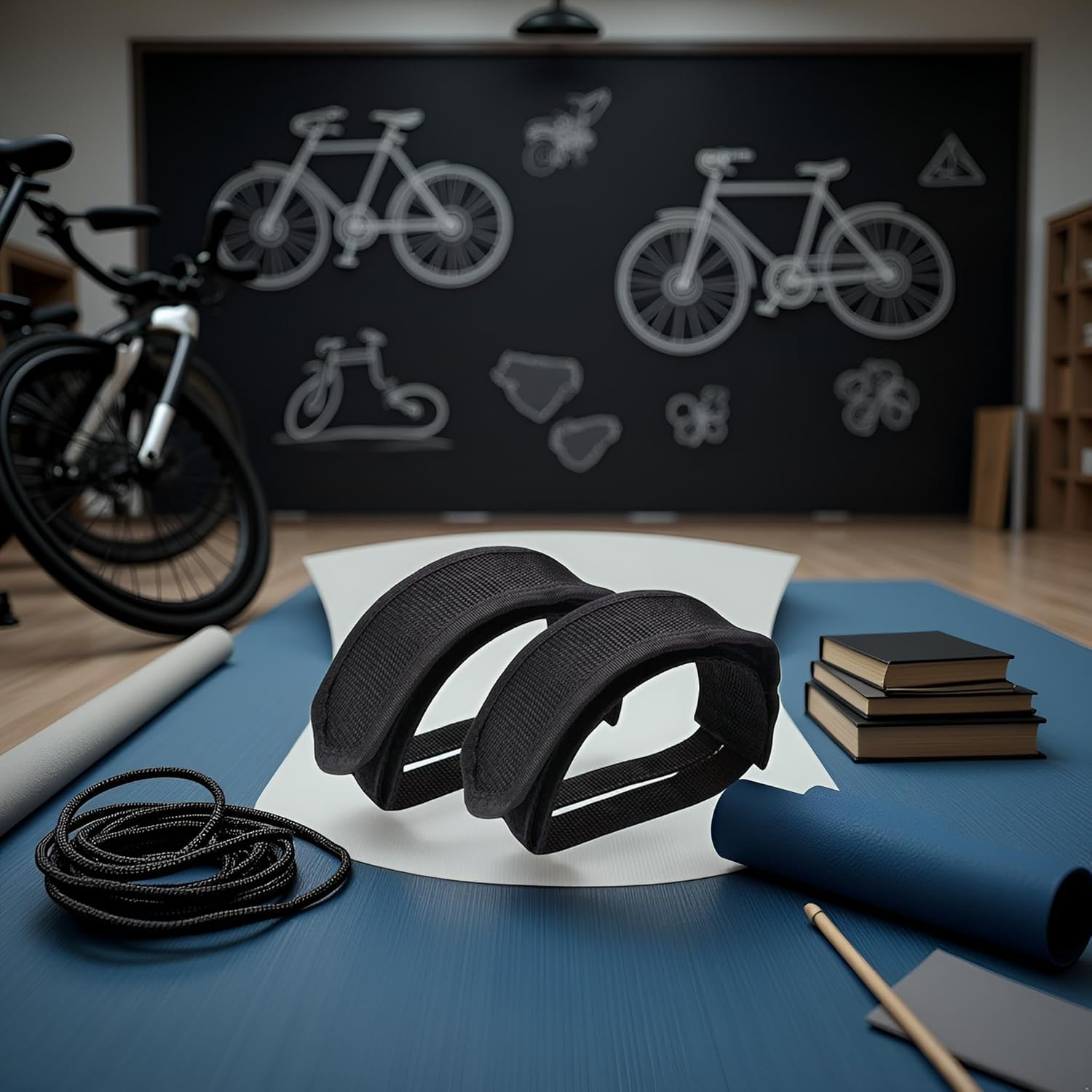 2 Pcs Beam Strap Pedal Straps Cycling Kids Bike Foot Pedal Straps Toe Clips Straps Tape Cycling Parts and Components for Fixed Gear Bike Pedals and Cleats(Black) image number 5