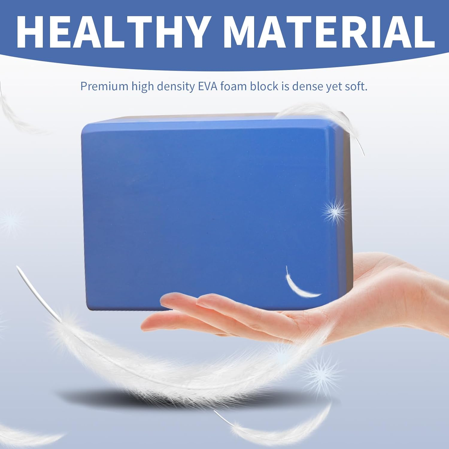 Yoga Block, High Density EVA Foam Yoga Brick,23X15X8 Cm Eco Friendly Pilates Block,2Pcs/1Pcs Non-Slip Foam Block Yoga Pilates Equipment Exercise Block Pilates Brick ﻿