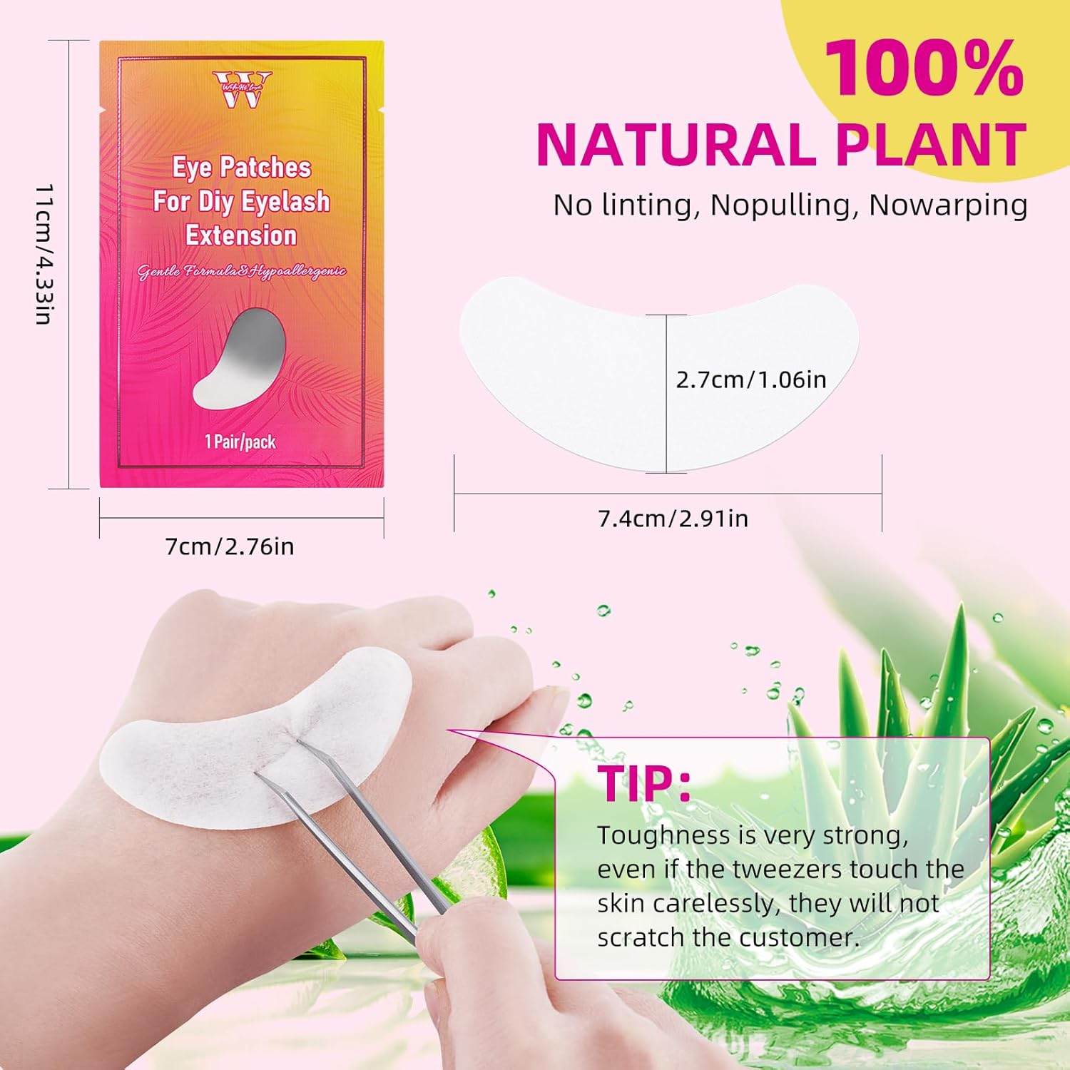 10 Pairs Eye Pads,Eye Pads Lash Extensions,Gel Eye Patches Lash Pads,Under Eye Pads for Lash Extensions & Eye Beauty Tools,Gel Pads Lash Extensions Suitable for Women and Men image number 5