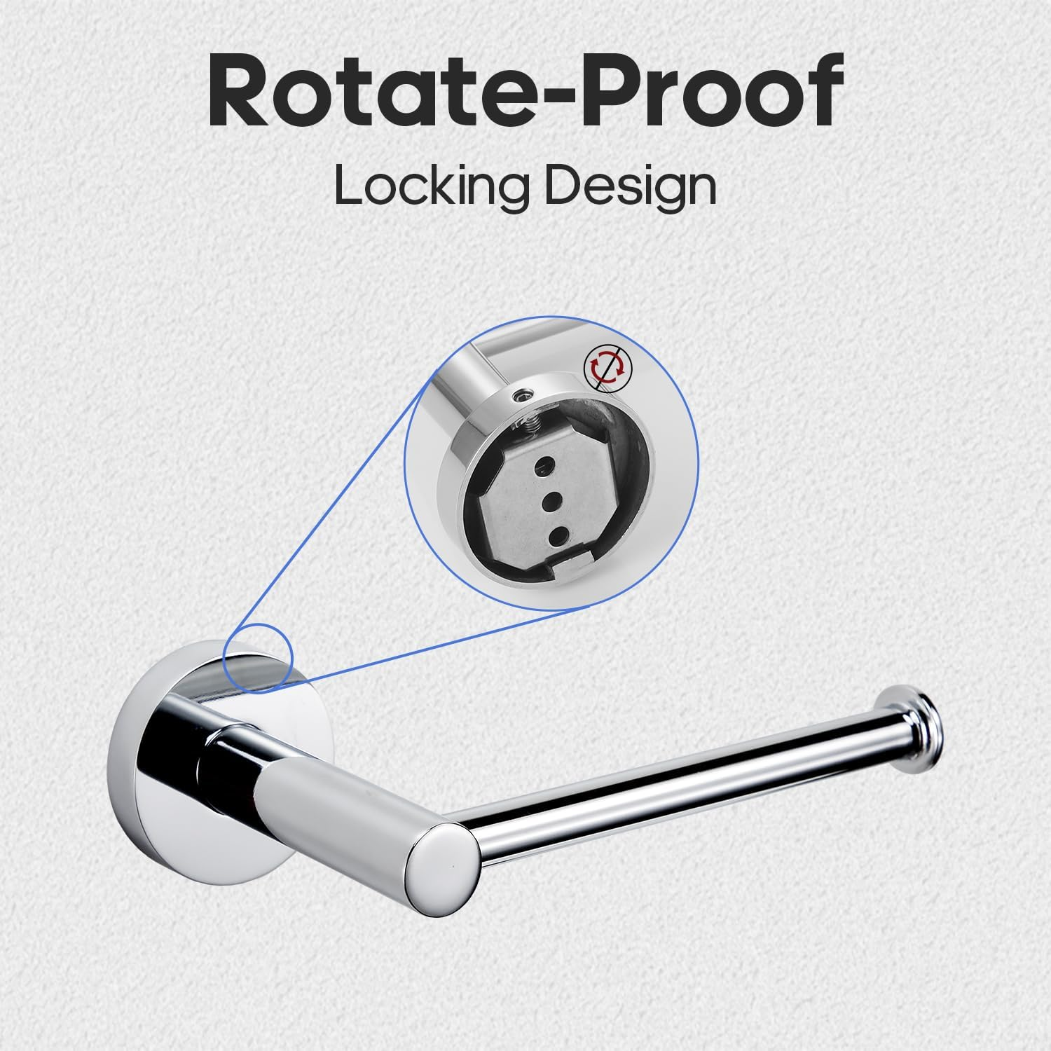 Decaura Toilet Paper Holder, Stainless Steel Roll Holder, Bathroom Tissue Rack, Drill-Free or Screw-In, Chrome - Gold image number 2