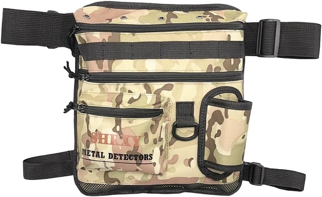 Shrxy Metal Detecting Finds Bag Waist Digger Pouch Tools Bag for Pinpointer Garrett Detector Xp Propointer Accessories (Green)