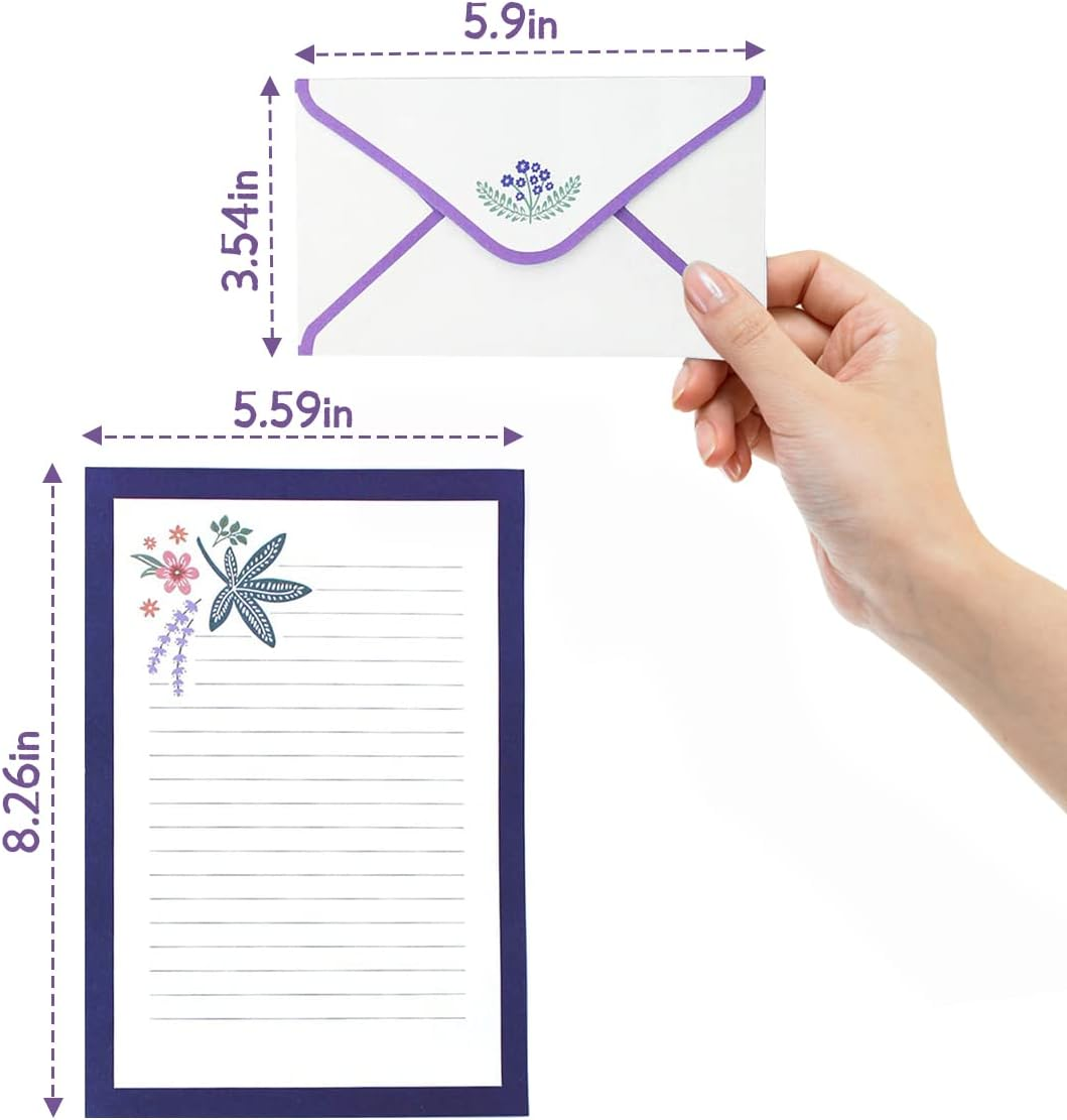 90PCS Stationery Kit - Cute Writing Stationery Paper & Envelopes Set (60 Papers + 30 Envelopes) image number 3