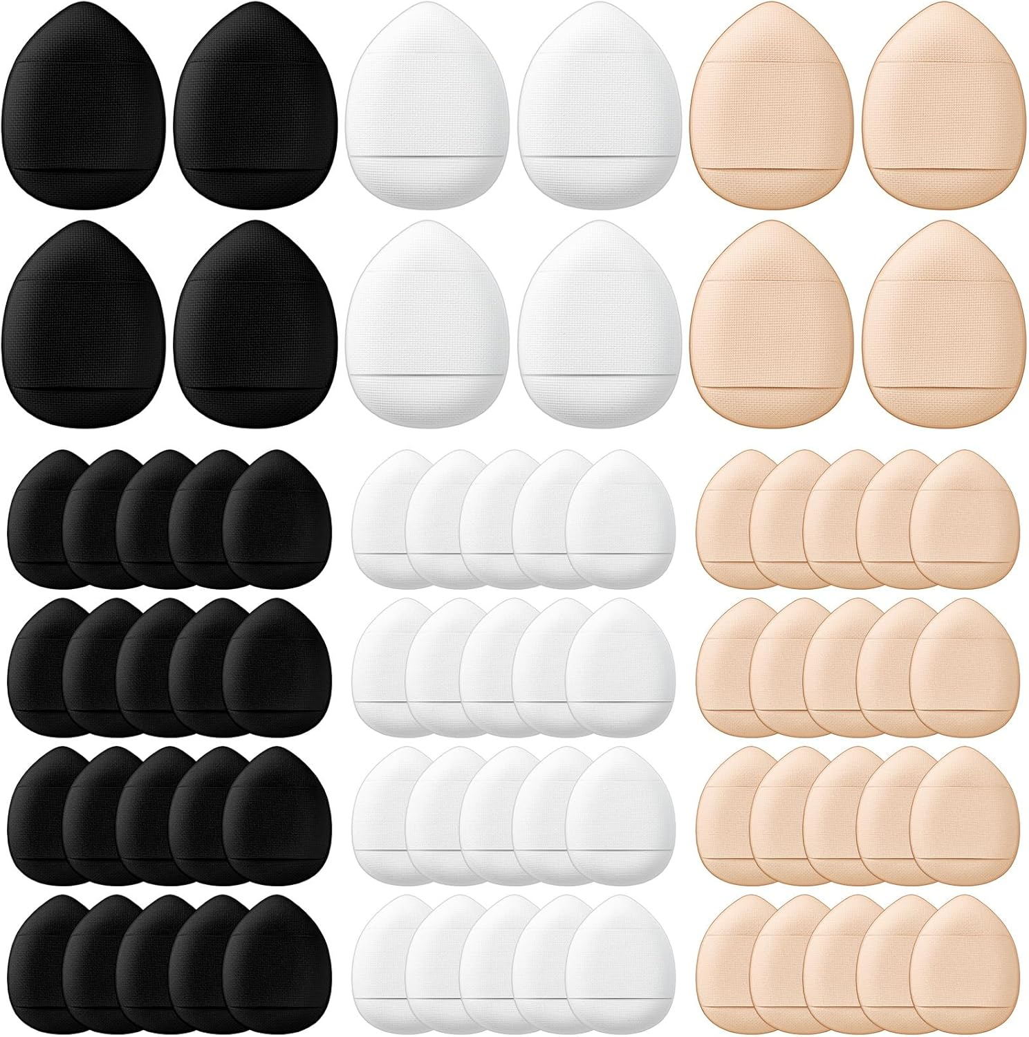 72 Pcs Finger Powder Puff Mini Makeup Sponge Soft Beauty Makeup Blender Puff for Foundation, Face Powder, under Eye Setting, Concealer, Repair Cream, Cosmetic Tool (Cute Colors)