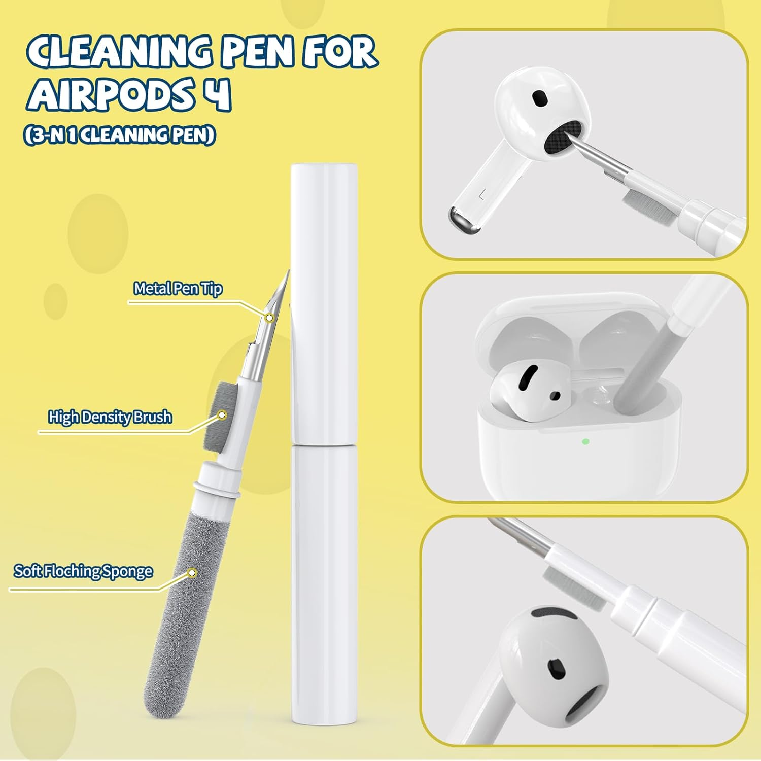 Cute Cases for Airpods 4 Case Cover 2024 with Cleaner Kit,3D Cartoon Character Airpods 4Th Generation Case,Funny Anime Kawaii Cool Silicone Airpods 4 Accessories with Keychain for Women Girls Boys image number 3