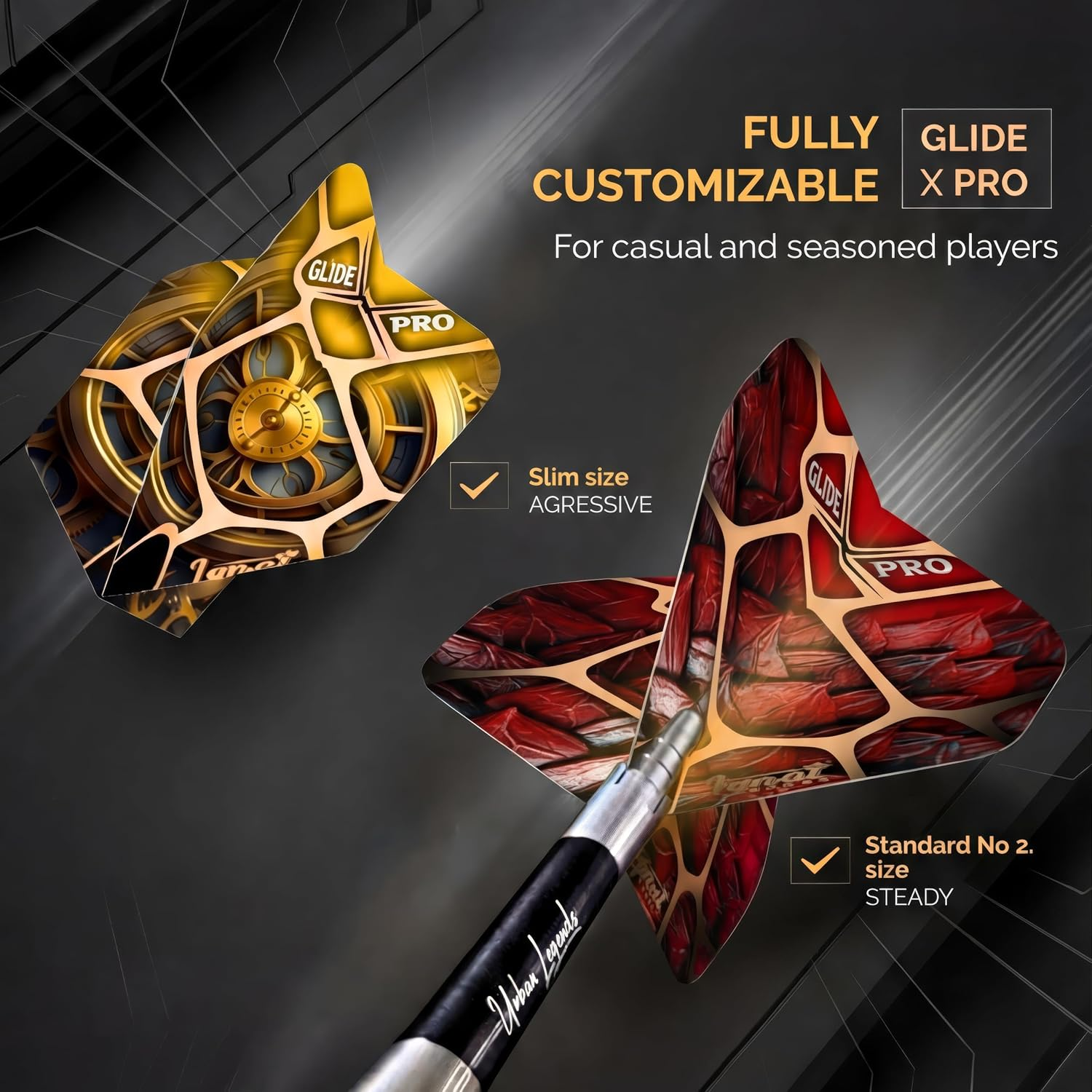 Ignatgames Premium Steel Tip Darts &ndash; 3/6/12 Pack Brass Barrels with Aluminum Shafts, 16 Glidexpro Flight Set, Tool Kit & Giftable Case image number 6