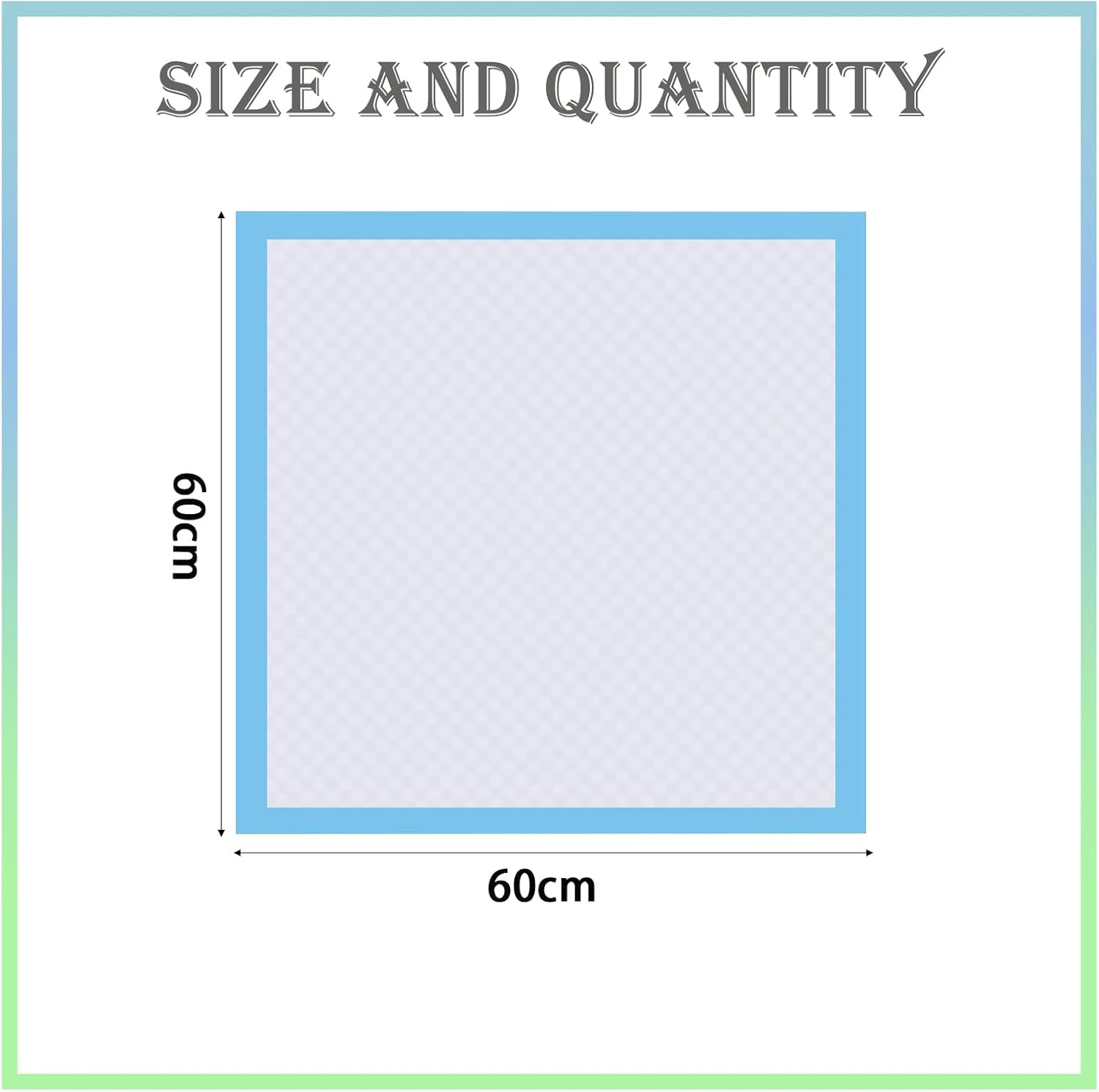 50Pcs 60X60Cm Disposable Pet Training Pads, 6 Layers Large Puppy Pee Training Pads Pet Training Pee Pads Super Absorbent & Leak-Proof Piddle and Potty Pads Pee Mats for Dogs, Cats, Pet (Blue) image number 4