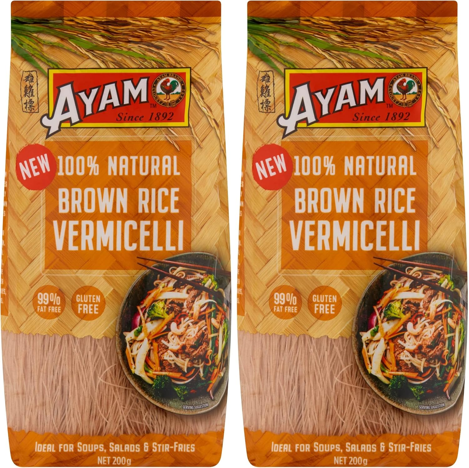 Ayam Brown Rice Vermicelli Noodles 6 X 200 G image number 2