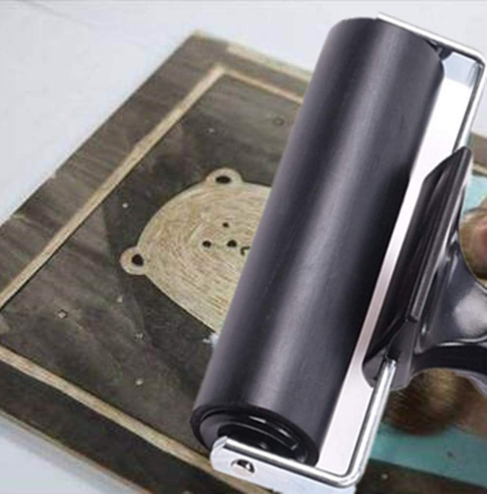 3 Pack Soft Rubber Brayer, Rubber Glue Roller for Printmaking Ink Paint Block Stamping Gluing Wallpaper and Arts & Crafts(2.4 Inch and 4 Inch)