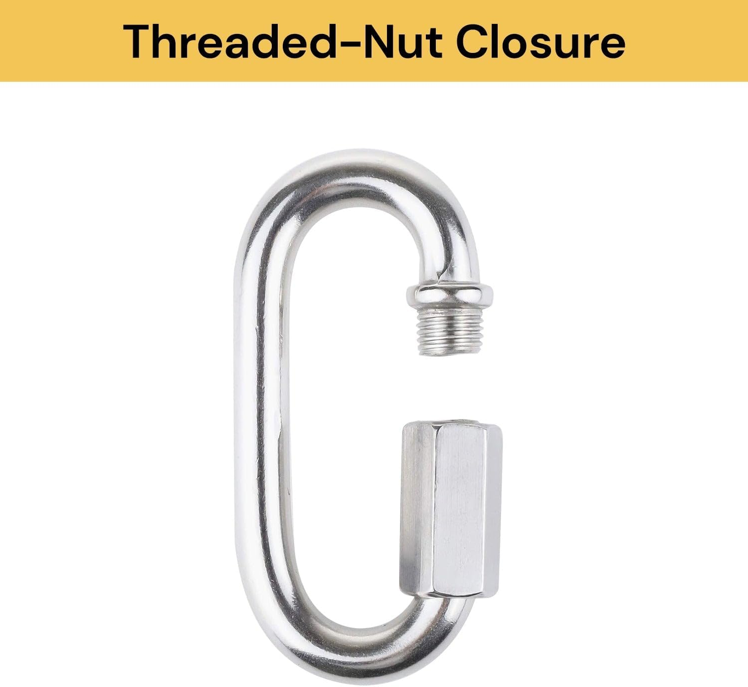 EZONEDEAL M12 Sports Carabiner, Heavy Duty Climbing Clip, Multipurpose Locking Carabiner, Large Steel Hammock Hooks, Oval Shape image number 4