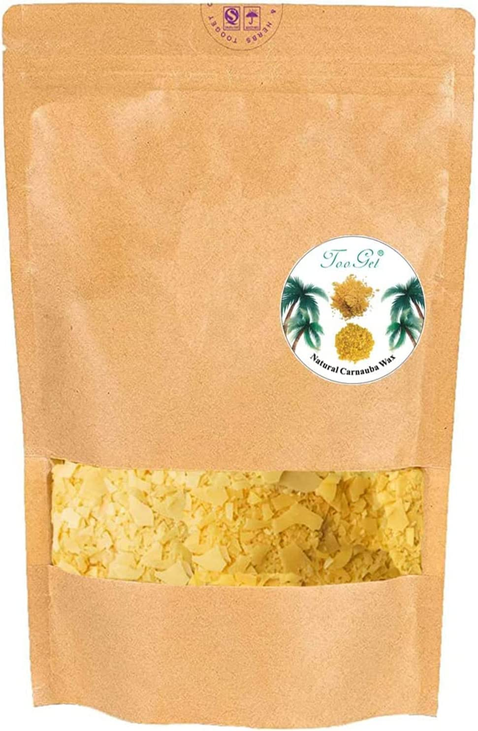 Tooget Carnauba Wax Flakes, Natural Multipurpose Wax Bulk for Craft DIY, Candle Making, Wood Polishing - 16 OZ image number 1