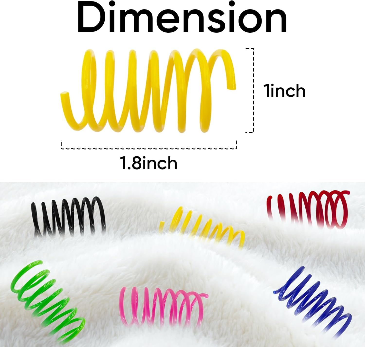 AGYM Colorful Plastic Spring Cat Toys, 30 Pack Spiral Springs for Indoor Cats to Swat, Bite, Hunt, Interactive Toys for Cats and Kittens image number 7