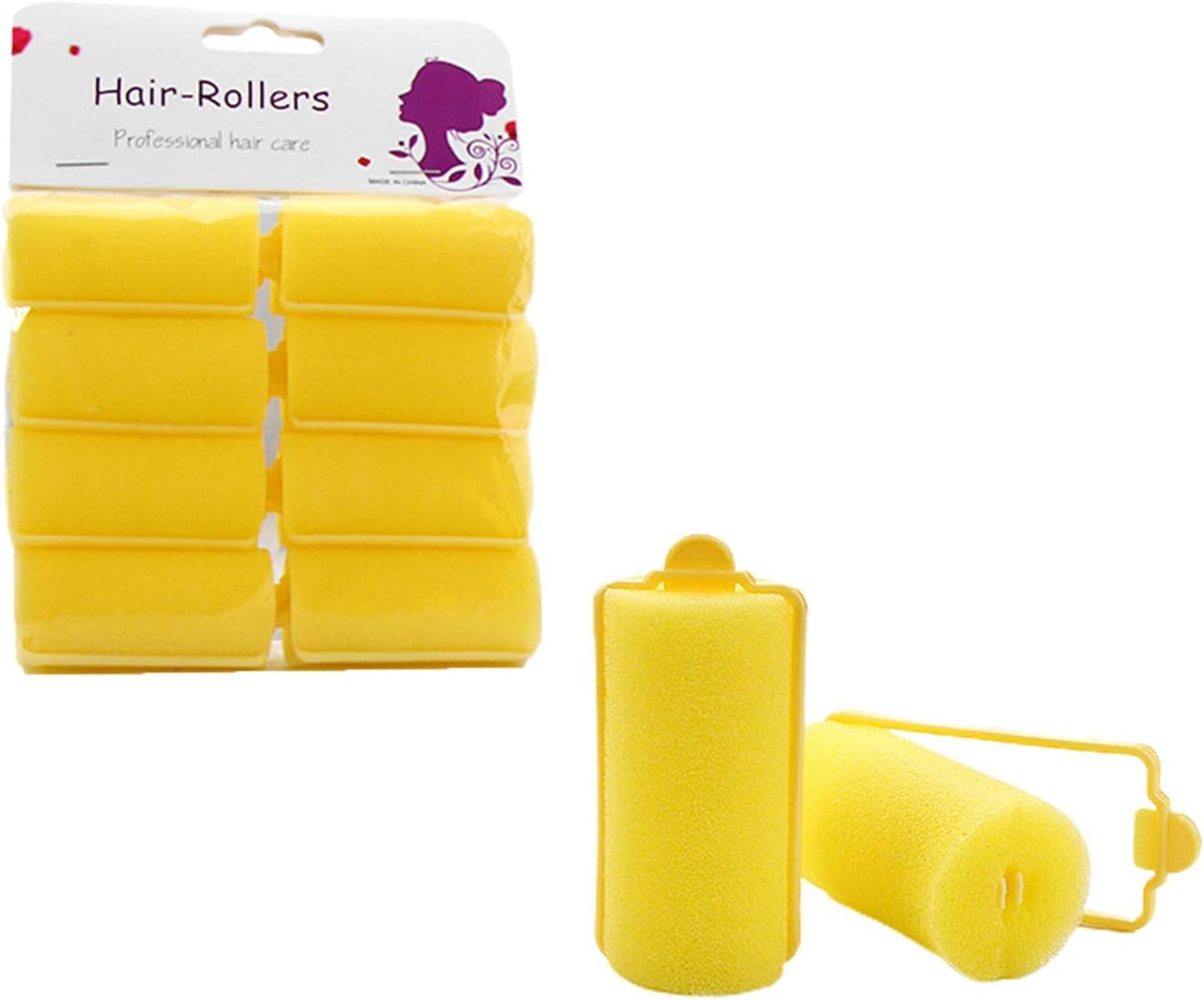 Sponge Hair Rollers - Pack of 14 Foam Sponge Curlers | Foam Curlers 1.5 Cm | Hair Rollers Foam Sponge Hair Rollers No Damage for Women and Children image number 2