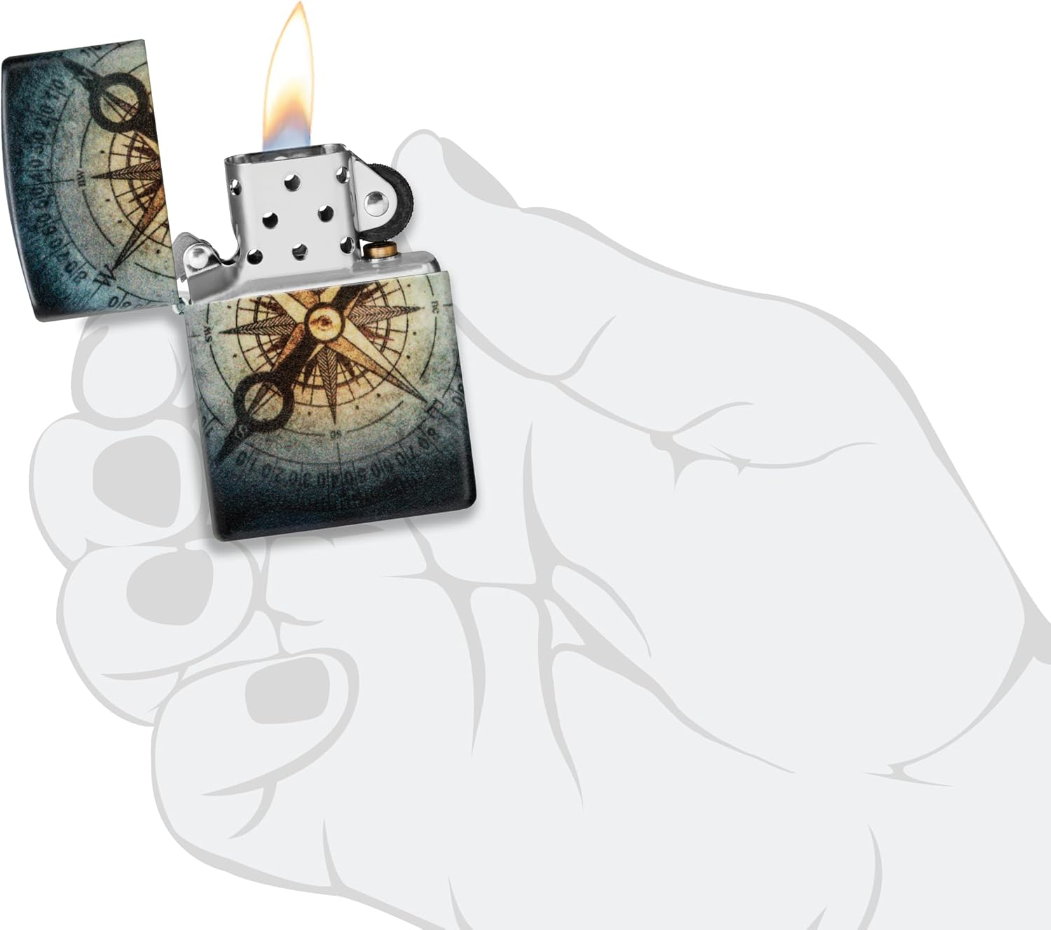 Zippo Compass Ghost Glow in the Dark Lighter image number 5